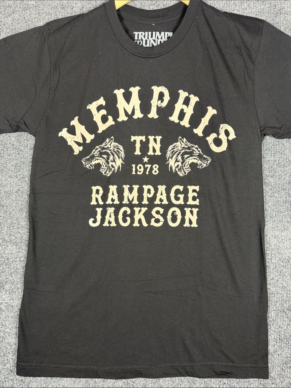 Triumph United Rampage Jackson Memphis MMA Black T-Shirt M USA